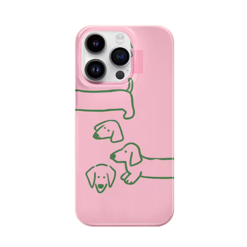 Pink Pups – iPhone Hoesje